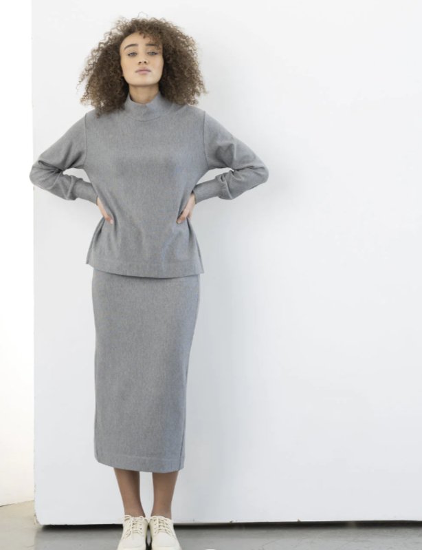 Bodybag Dolby Skirt (Light Grey Mix) - Victoire BoutiqueBodybagTops Ottawa Boutique Shopping Clothing