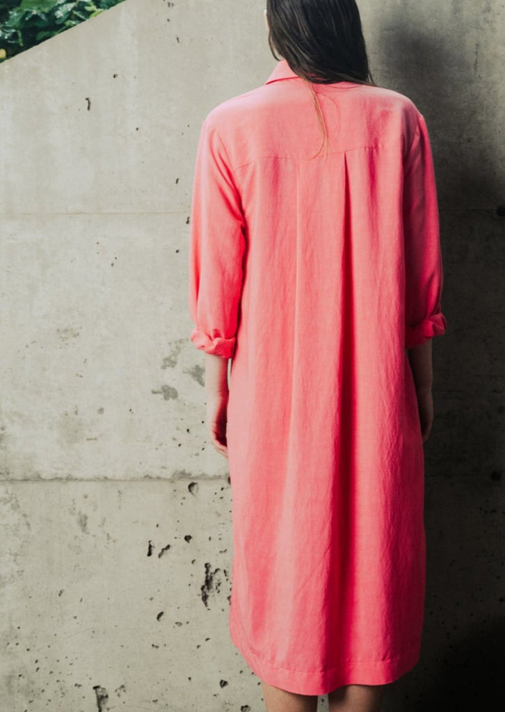 Bodybag Oran Shirt Dress (Stone or Raspberry) - Victoire BoutiqueBodybagDresses Ottawa Boutique Shopping Clothing