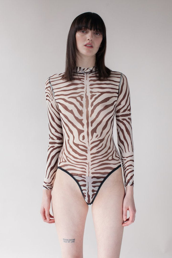 Bully Boy Loretta Bodysuit - Zebra (Online Exclusive) - Victoire BoutiqueBully BoyLingerie Ottawa Boutique Shopping Clothing