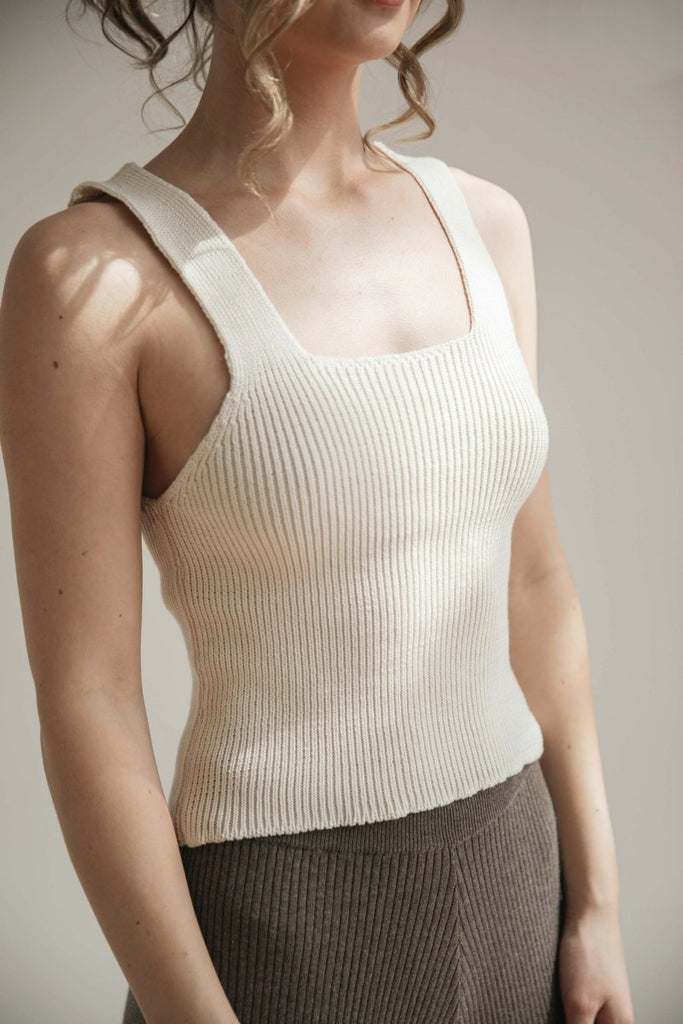 Carolyn Ferreira Rib Tank (Birch) - Victoire BoutiqueCarolyn FerreriraTops Ottawa Boutique Shopping Clothing