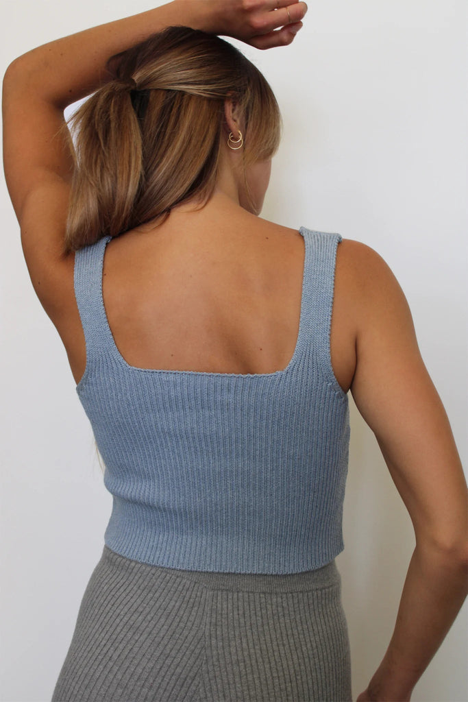 Carolyn Ferreira Rib Tank (Sky Blue) - Victoire BoutiqueCarolyn FerreriraTops Ottawa Boutique Shopping Clothing