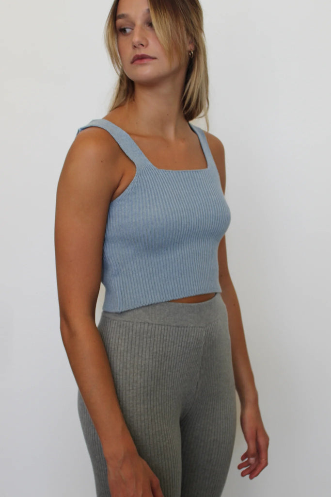 Carolyn Ferreira Rib Tank (Sky Blue) - Victoire BoutiqueCarolyn FerreriraTops Ottawa Boutique Shopping Clothing