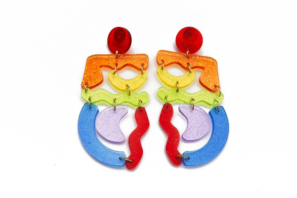 DConstruct Squiggle Mania Earrings (Pride) - Victoire BoutiqueDConstructEarrings Ottawa Boutique Shopping Clothing