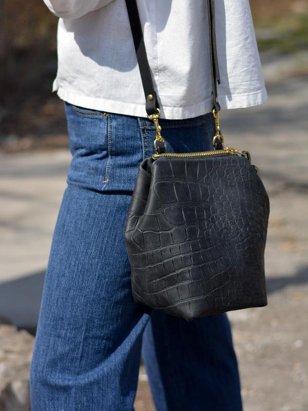 Eleven Thirty Alice Mini Bag (Black Croc) - Victoire BoutiqueEleven ThirtyBags Ottawa Boutique Shopping Clothing