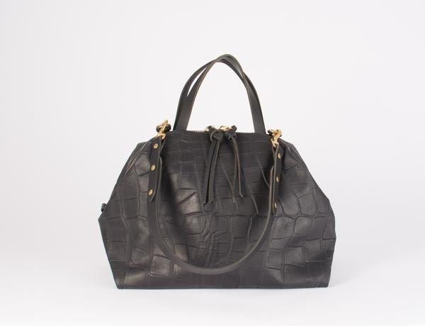 Eleven Thirty Katie XL (Black Croc) - Victoire BoutiqueEleven ThirtyBags Ottawa Boutique Shopping Clothing