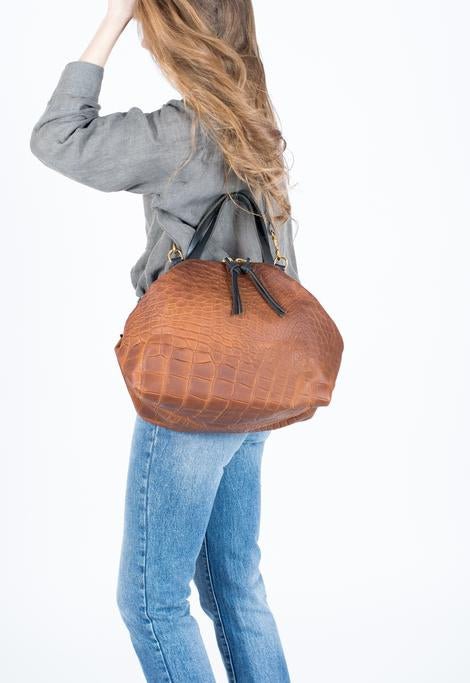 Eleven Thirty XL Katie Bag (Bronze Croc) - Victoire BoutiqueEleven ThirtyBags Ottawa Boutique Shopping Clothing