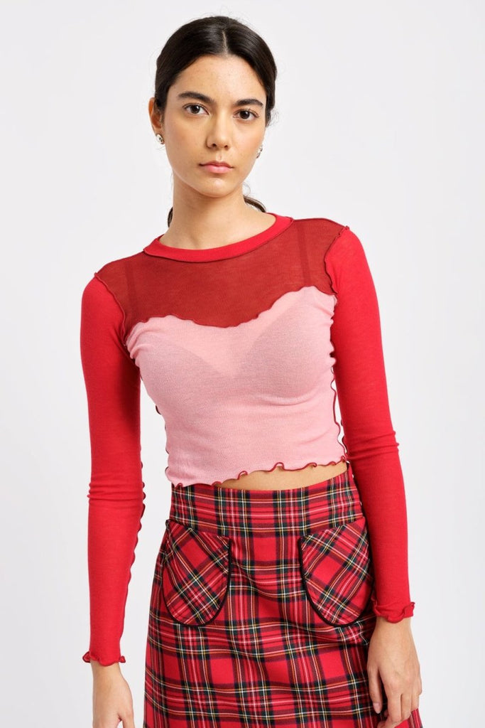 Eliza Faulkner Bella Top (Red & Pink) - Victoire BoutiqueEliza FaulknerTops Ottawa Boutique Shopping Clothing