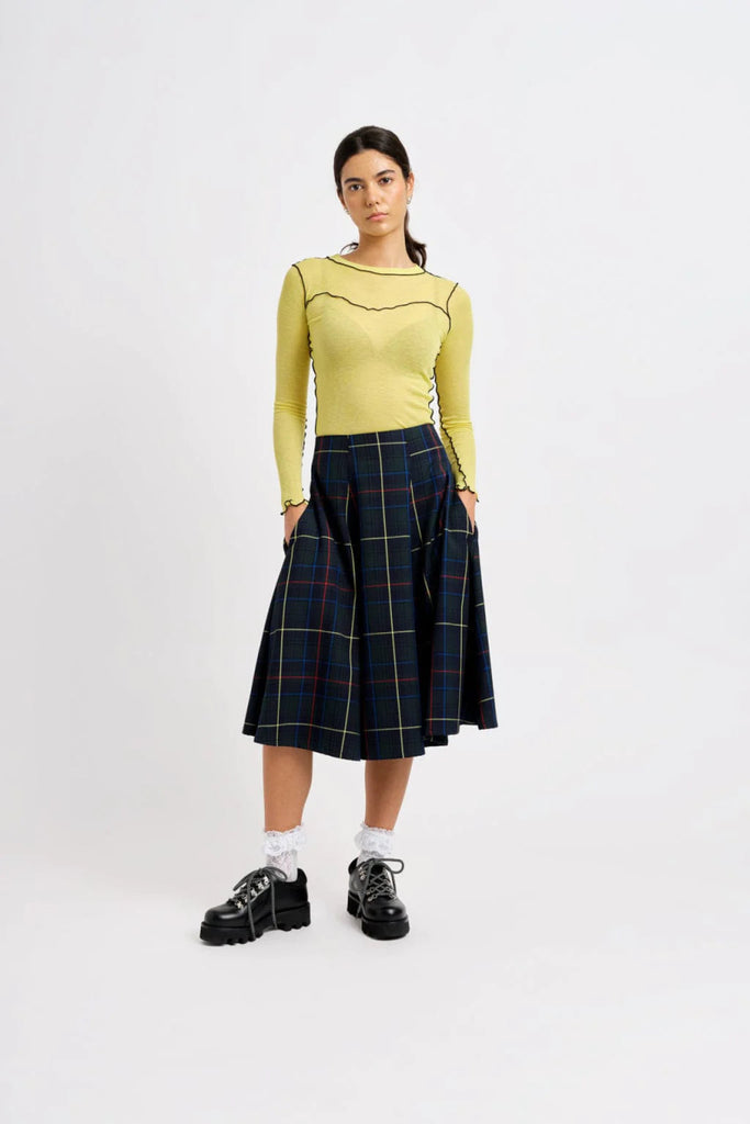 Eliza Faulkner Berkley Skirt (Green Plaid) - Victoire BoutiqueEliza Faulknerbottoms Ottawa Boutique Shopping Clothing