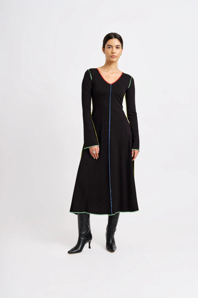 Eliza Faulkner Clara Dress (Black & Multi) - Victoire BoutiqueEliza FaulknerDresses Ottawa Boutique Shopping Clothing