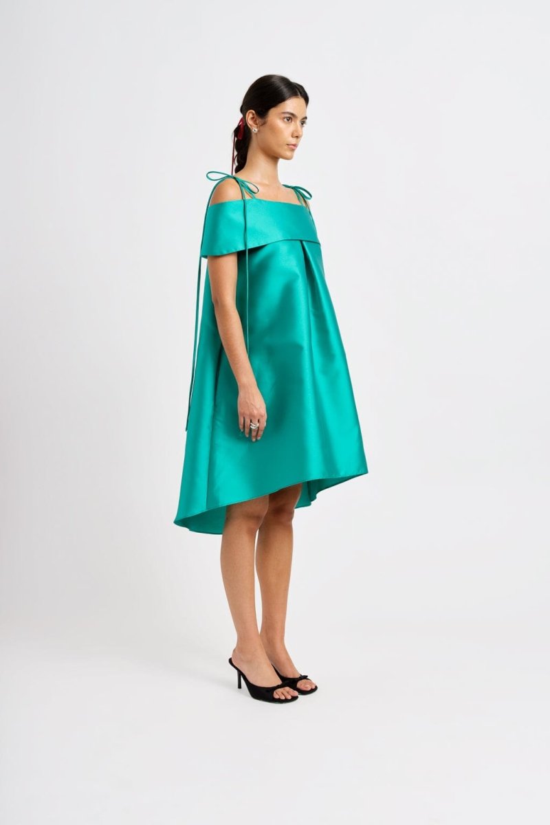 Eliza Faulkner Cora Trapeze Dress (Teal) - Victoire Boutique - Dresses -  Eliza Faulkner - Victoire Boutique - ethical sustainable boutique shopping  Ottawa made in Canada