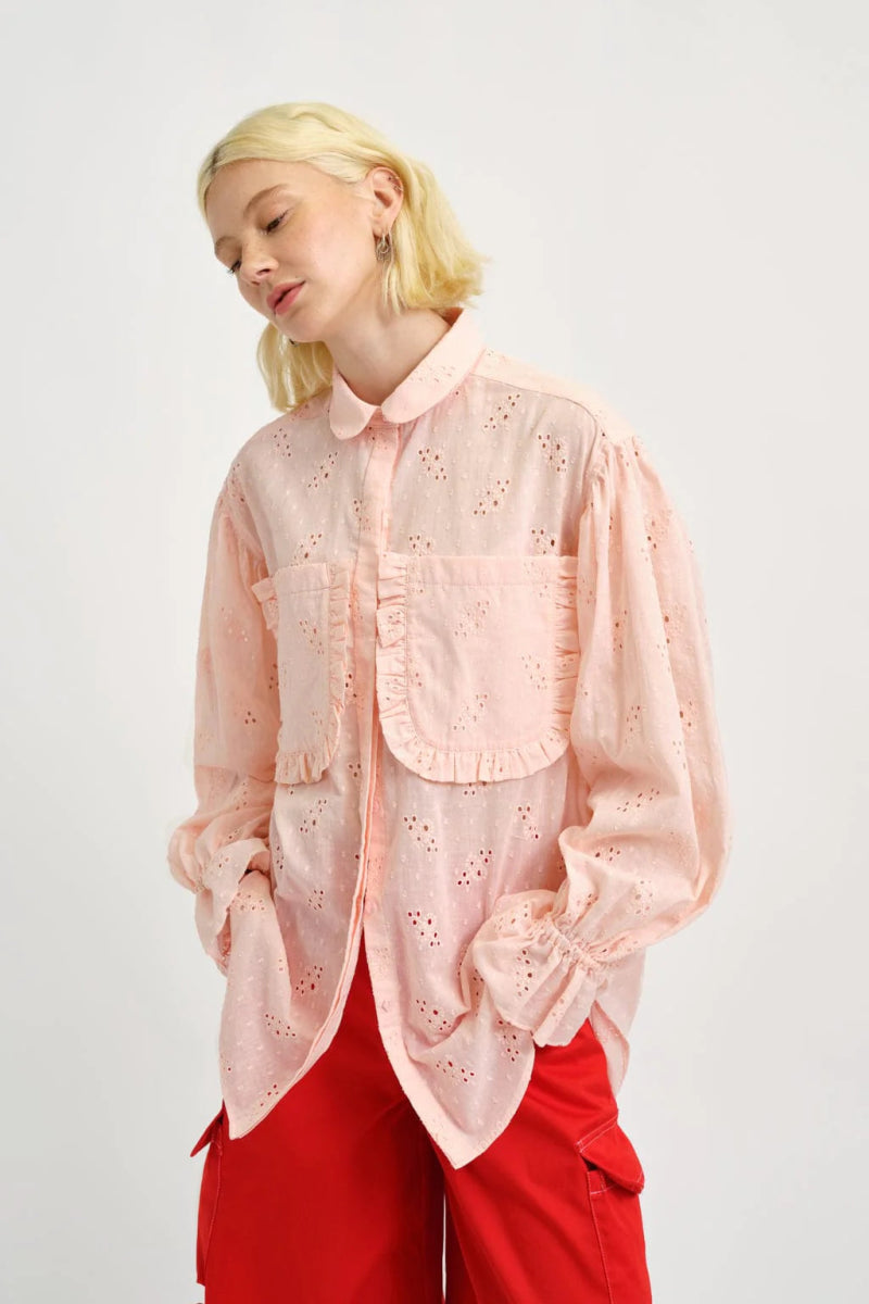Eliza Faulkner Esme Shirt (Pink Eyelet) - Victoire Boutique