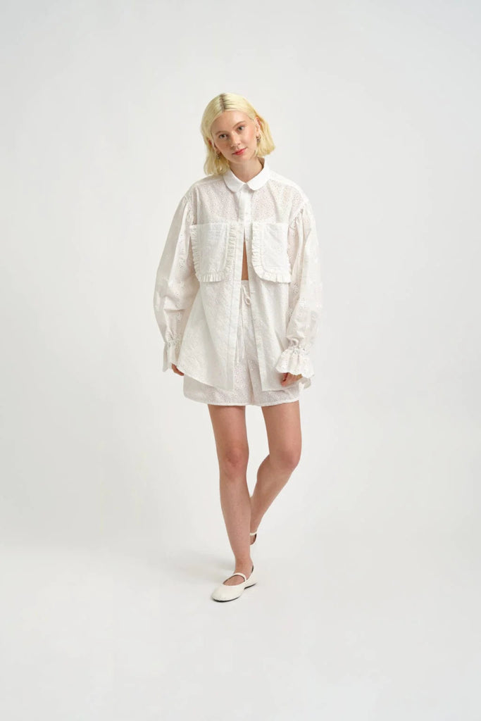Eliza Faulkner Esme Shirt (White Eyelet) - Victoire BoutiqueEliza FaulknerShirts & Tops Ottawa Boutique Shopping Clothing
