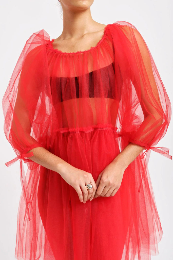 Eliza Faulkner Fiona Tulle Dress (Red) - Victoire BoutiqueEliza FaulknerDresses Ottawa Boutique Shopping Clothing