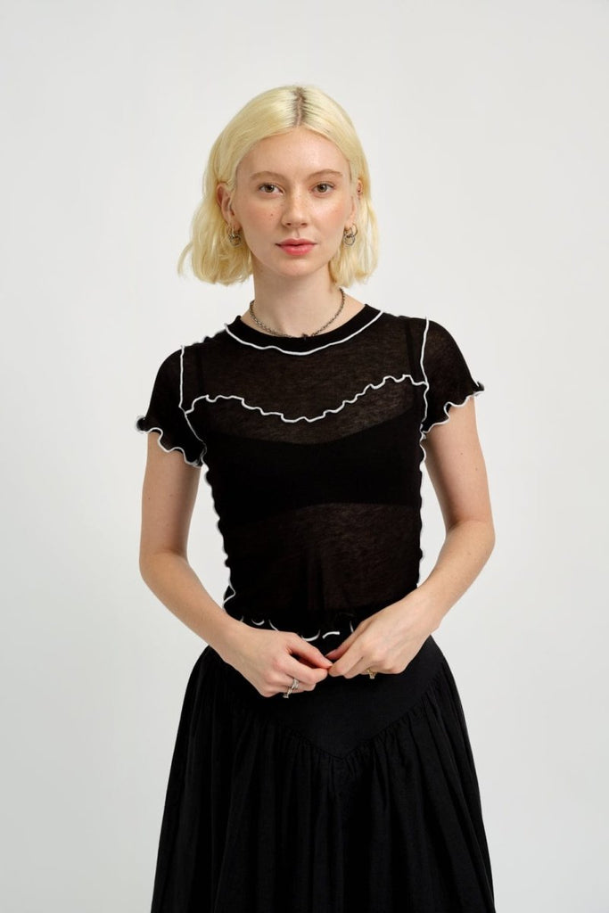 Eliza Faulkner Gigi Baby Tee (Black & White) - Victoire BoutiqueEliza FaulknerTops Ottawa Boutique Shopping Clothing