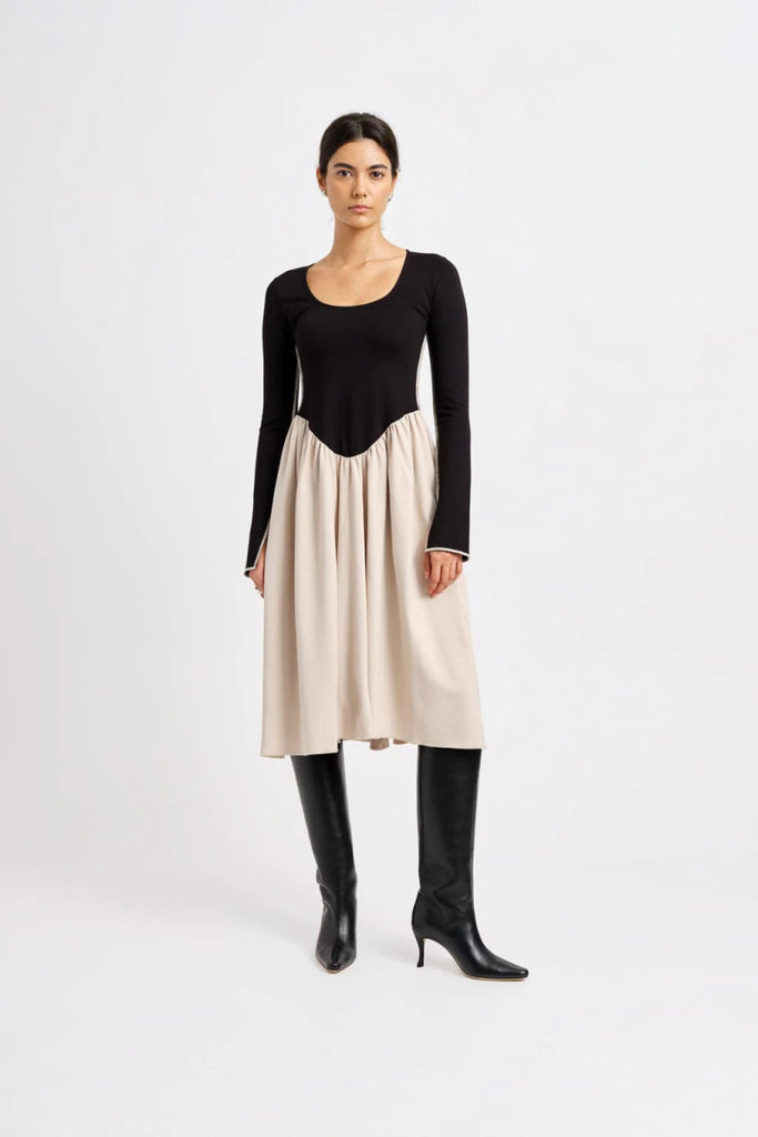 Eliza Faulkner Joan Dress (Black & Cream) - Victoire BoutiqueEliza FaulknerDresses Ottawa Boutique Shopping Clothing