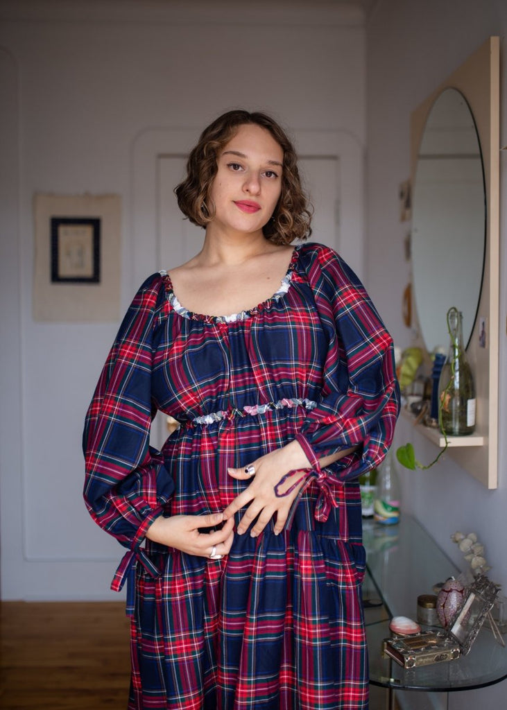 Eliza Faulkner Josie Dress - Navy Plaid (Online Exclusive) - Victoire BoutiqueEliza FaulknerDresses Ottawa Boutique Shopping Clothing