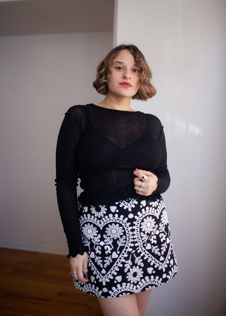 Eliza Faulkner Long Sleeve Rib Tee (Black) - Victoire BoutiqueEliza FaulknerTops Ottawa Boutique Shopping Clothing