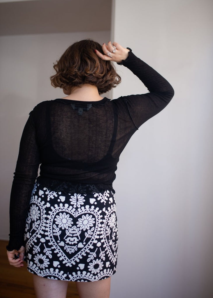 Eliza Faulkner Long Sleeve Rib Tee (Black) - Victoire BoutiqueEliza FaulknerTops Ottawa Boutique Shopping Clothing