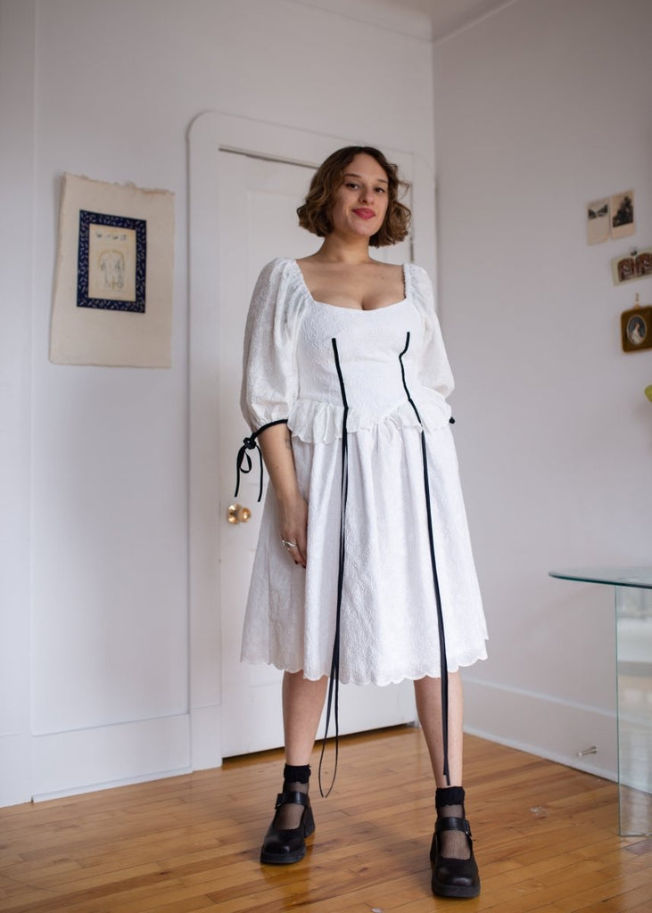 Eliza Faulkner Pascale Dress (White Eyelet) - Victoire BoutiqueEliza FaulknerDresses Ottawa Boutique Shopping Clothing