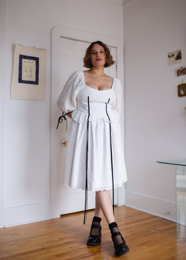 Eliza Faulkner Pascale Dress (White Eyelet) - Victoire BoutiqueEliza FaulknerDresses Ottawa Boutique Shopping Clothing