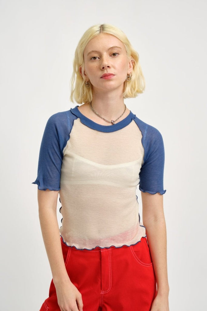 Eliza Faulkner Ruth Tee (Blue & White) - Victoire BoutiqueEliza FaulknerTops Ottawa Boutique Shopping Clothing
