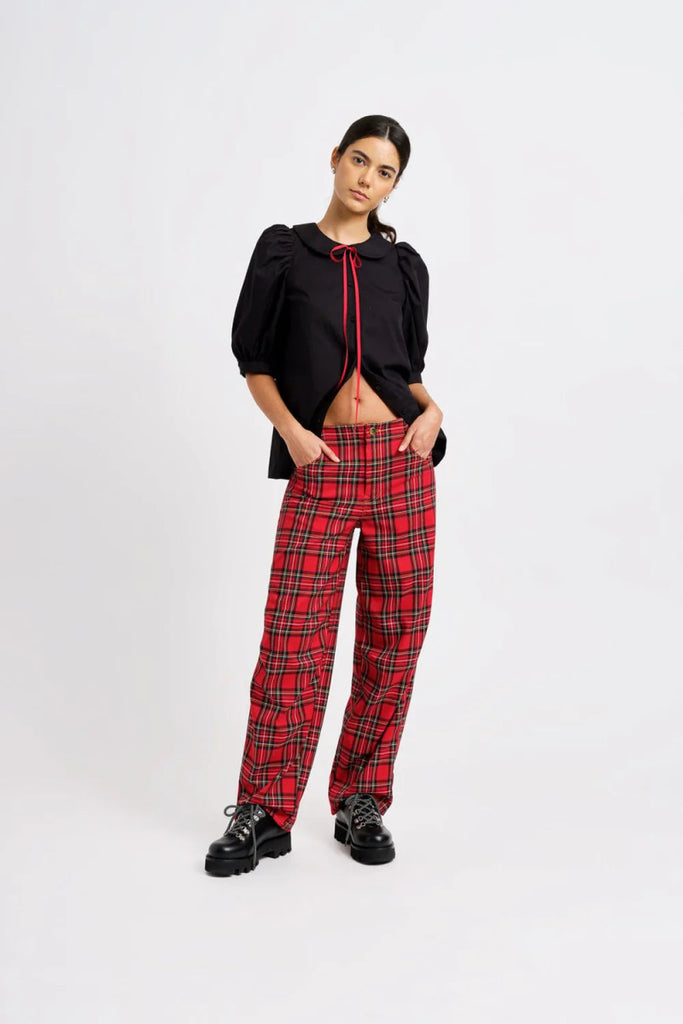 Eliza Faulkner Sam Pants (Red Plaid) - Victoire BoutiqueEliza FaulknerBottoms Ottawa Boutique Shopping Clothing