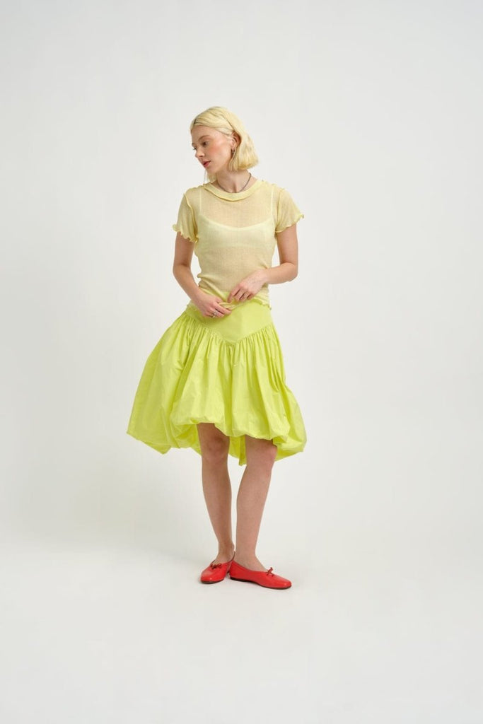Eliza Faulkner Short Sleeve Rib Tee (Butter Yellow) - Victoire BoutiqueEliza FaulknerTops Ottawa Boutique Shopping Clothing