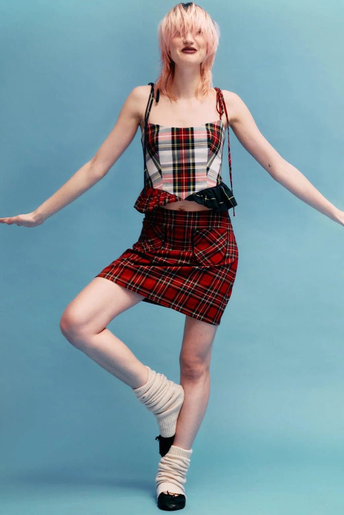 Eliza Faulkner Tate Mini Skirt (Red Plaid) - Victoire BoutiqueEliza FaulknerSkirts Ottawa Boutique Shopping Clothing