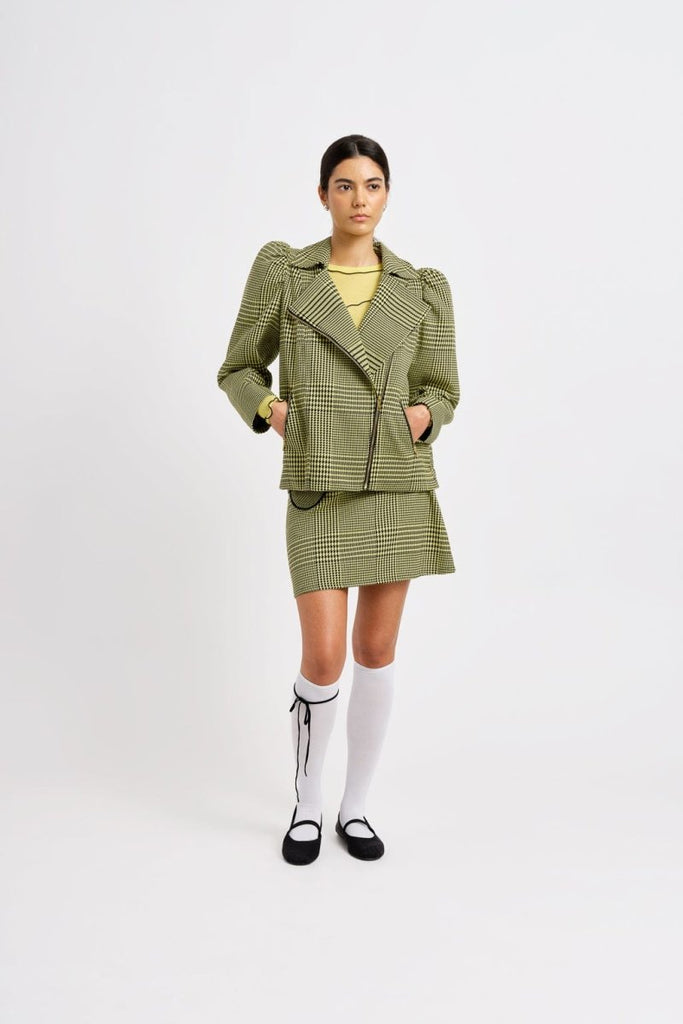 Eliza Faulkner Tate Mini Skirt (Yellow Plaid) - Victoire BoutiqueEliza FaulknerBottoms Ottawa Boutique Shopping Clothing