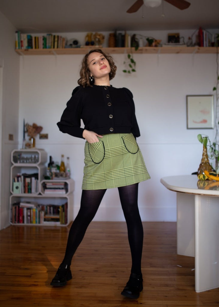 Eliza Faulkner Tate Mini Skirt (Yellow Plaid) - Victoire BoutiqueEliza FaulknerBottoms Ottawa Boutique Shopping Clothing