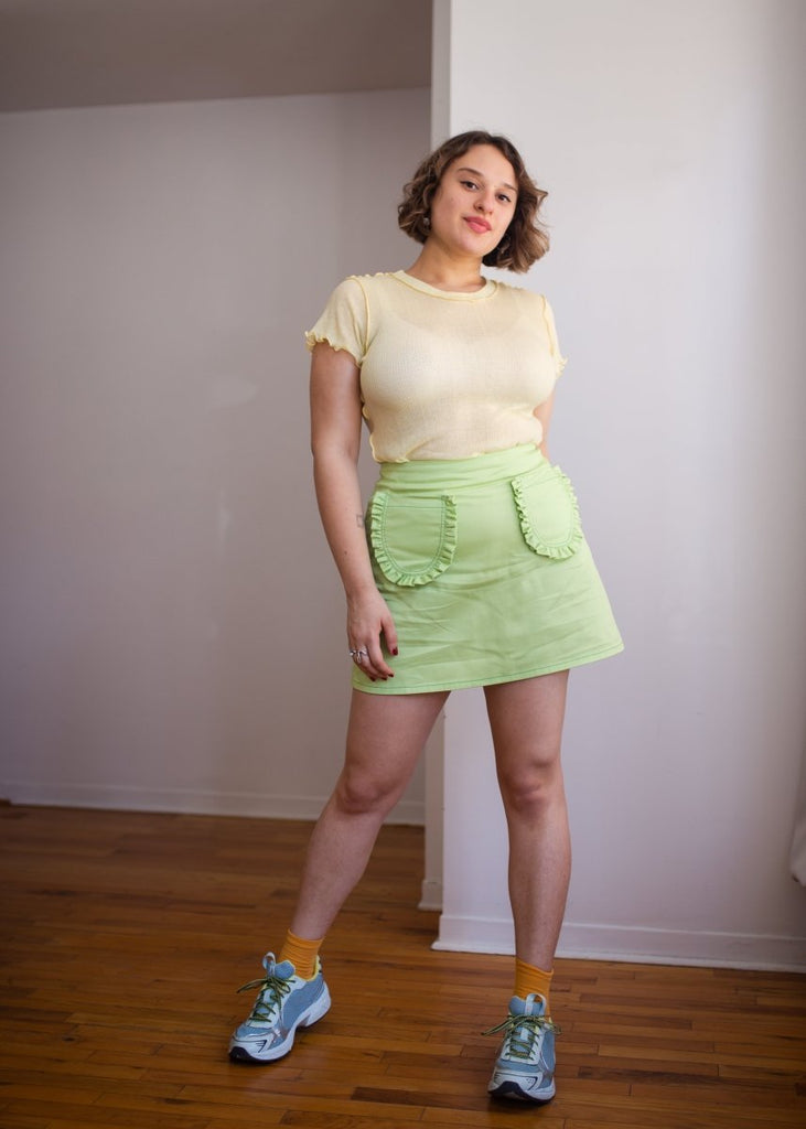 Eliza Faulkner Tate Skirt (Green Twill) - Victoire BoutiqueEliza FaulknerBottoms Ottawa Boutique Shopping Clothing