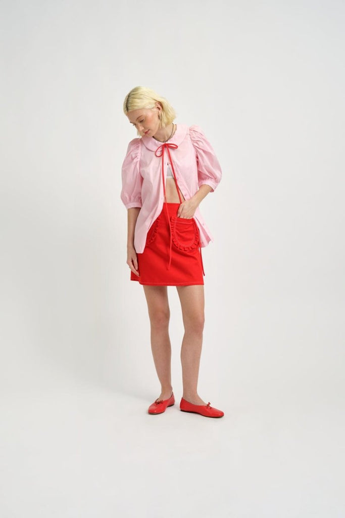 Eliza Faulkner Tate Skirt (Red Twill) - Victoire BoutiqueEliza FaulknerBottoms Ottawa Boutique Shopping Clothing