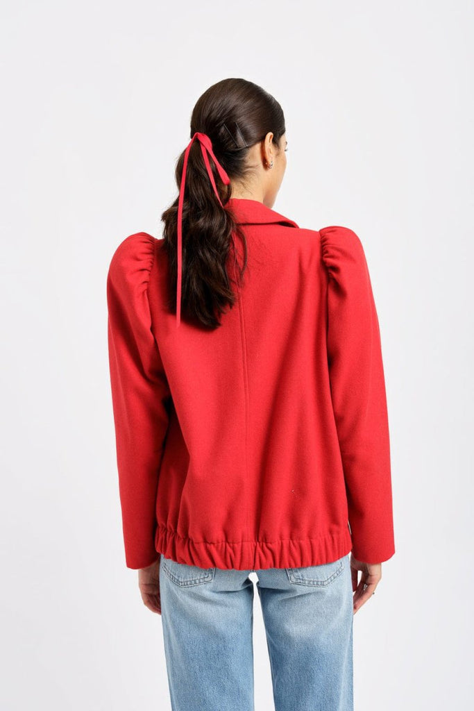 Eliza Faulkner Valentine Moto Coat (Red) - Victoire BoutiqueEliza FaulknerOuterwear Ottawa Boutique Shopping Clothing