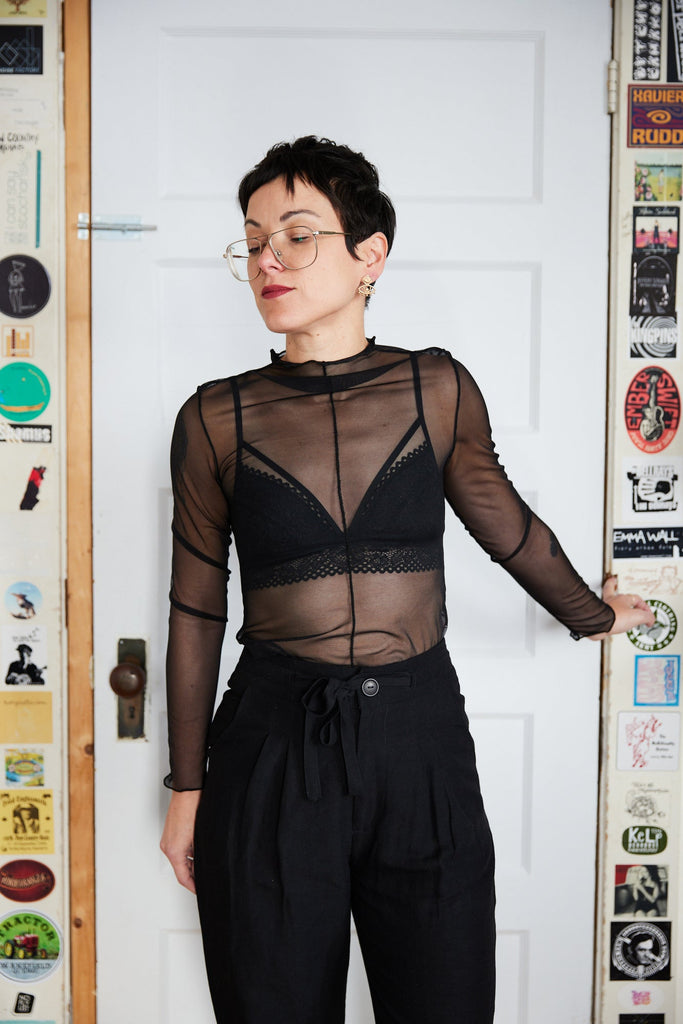 Elyse On Mars Lettuce Top (Black) - Victoire BoutiqueElyse On MarsLingerie Ottawa Boutique Shopping Clothing
