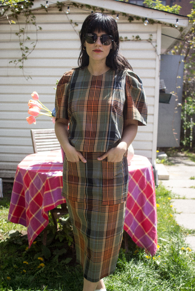 Eve Gravel Floyd Top - Tartan (Online Exclusive) - Victoire BoutiqueEve GravelTops Ottawa Boutique Shopping Clothing
