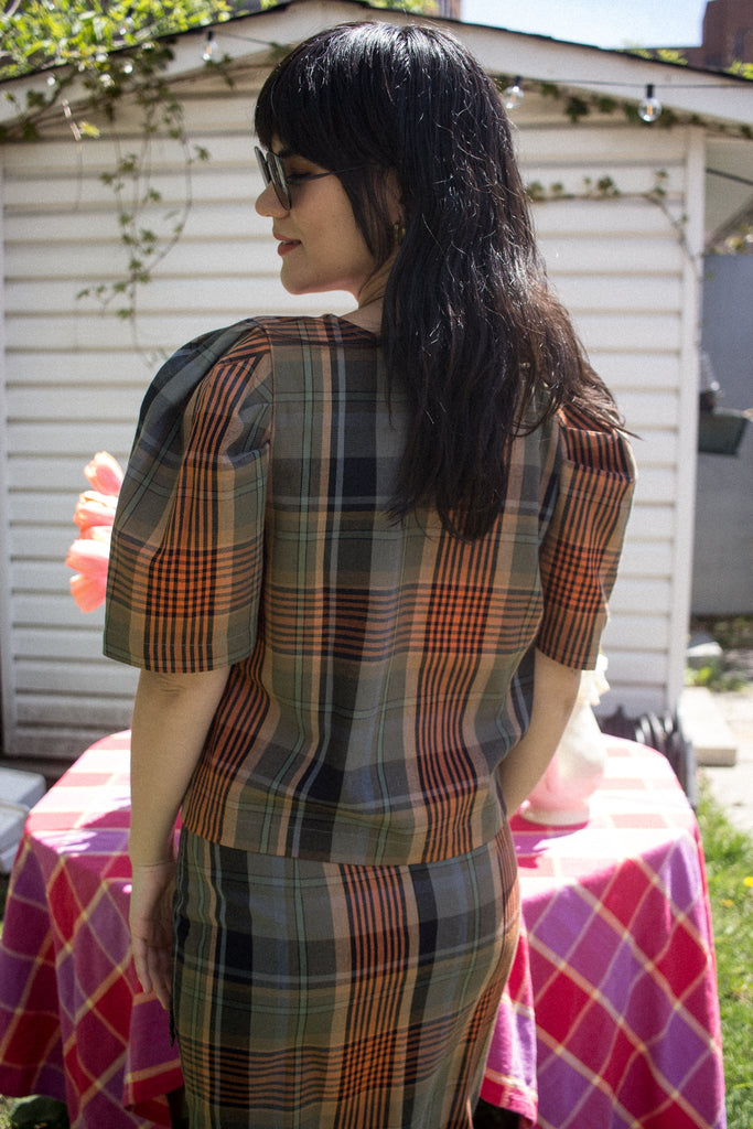 Eve Gravel Floyd Top - Tartan (Online Exclusive) - Victoire BoutiqueEve GravelTops Ottawa Boutique Shopping Clothing