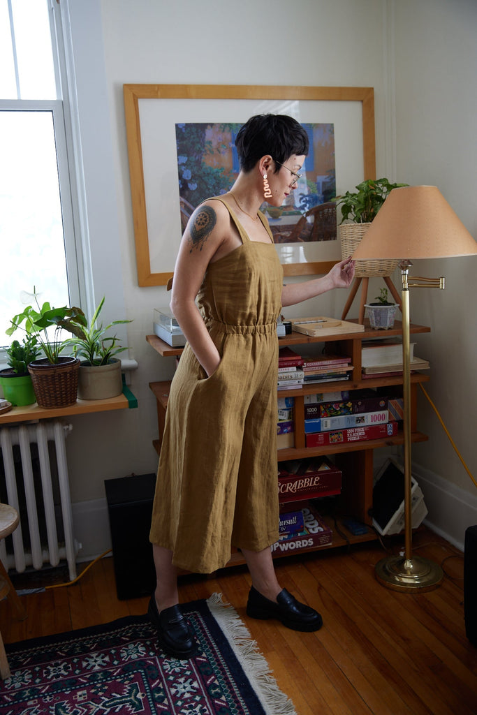 Eve Gravel Gaia Jumpsuit - Olive (In Store) - Victoire BoutiqueEve GravelJumpsuits Ottawa Boutique Shopping Clothing