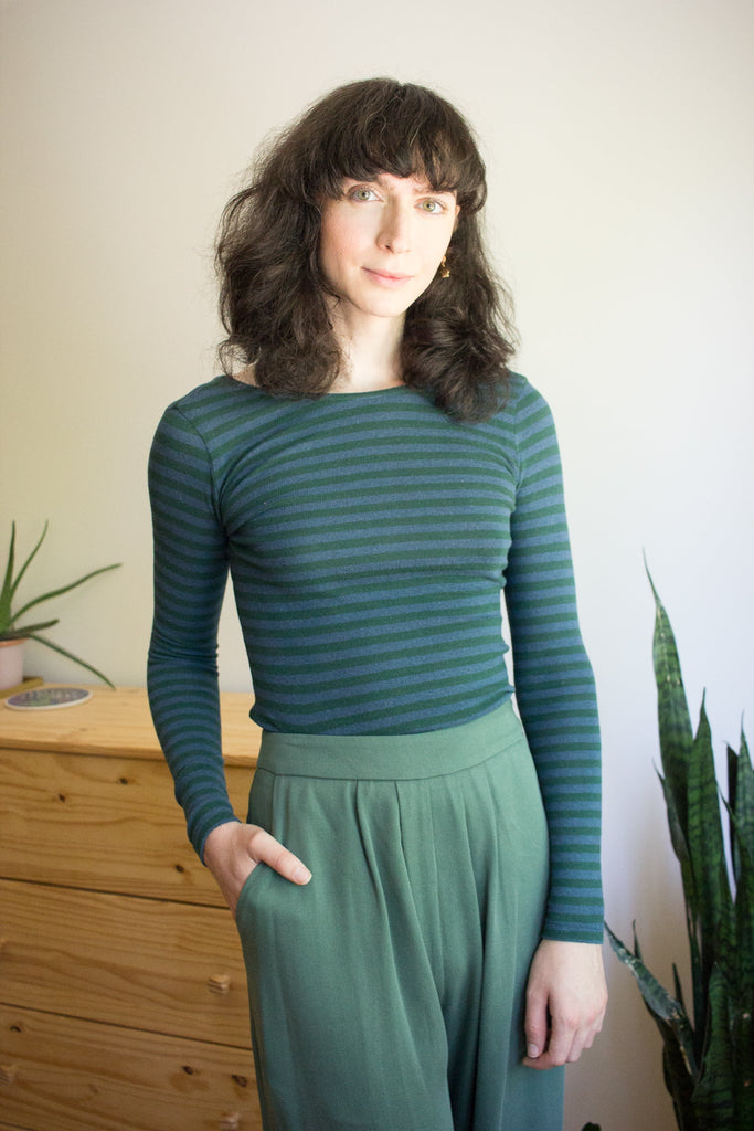 Eve Gravel Louise Top - Emerald & Spirulina (In Store) - Victoire BoutiqueEve GravelTops Ottawa Boutique Shopping Clothing