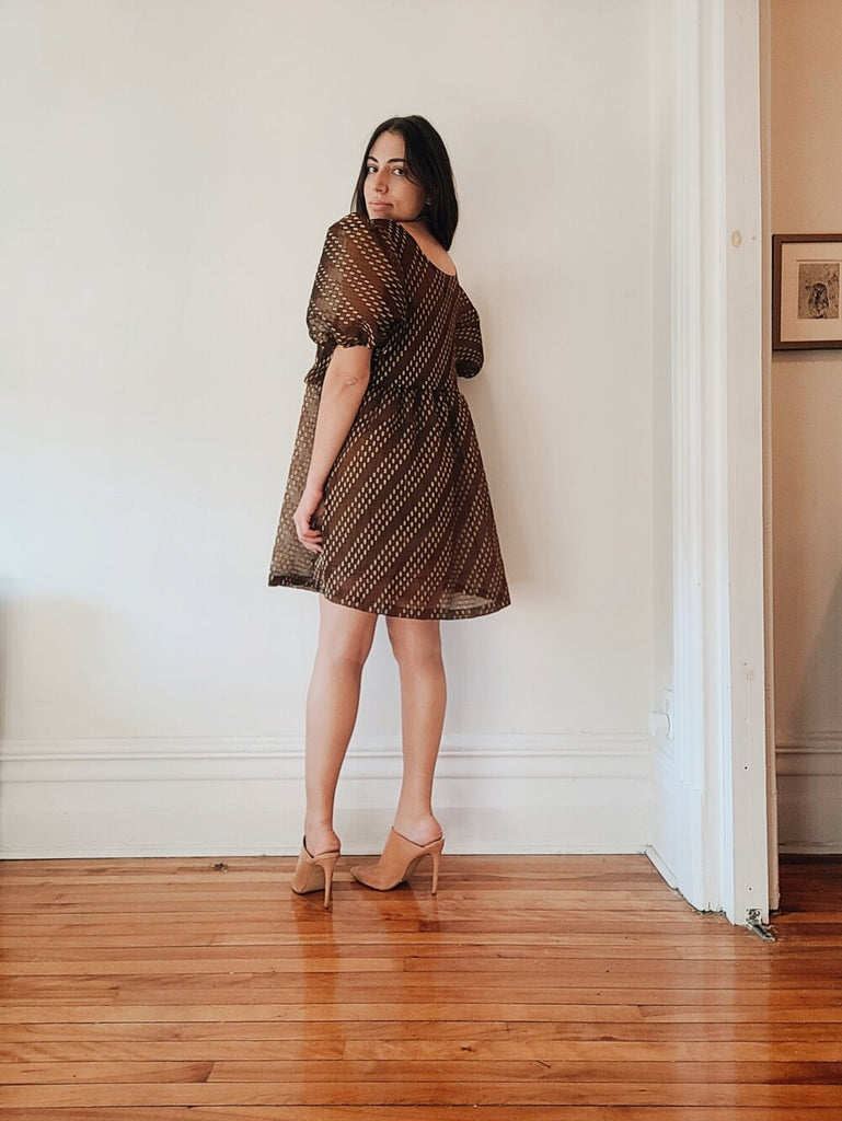 Genia Evelina Ophelia Dress (Golden Brown) - Victoire BoutiqueGenia EvelinaDresses Ottawa Boutique Shopping Clothing