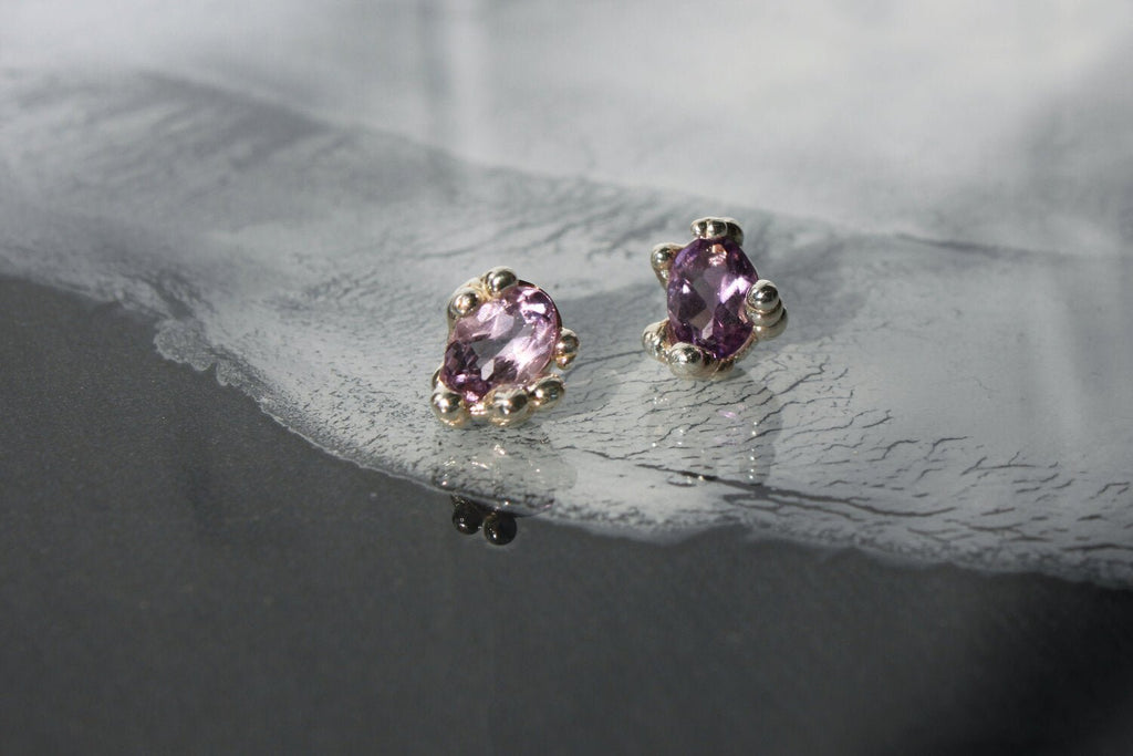 House of Hudson Amethyst Droplet Studs - Victoire BoutiqueHouse of HudsonEarrings Ottawa Boutique Shopping Clothing