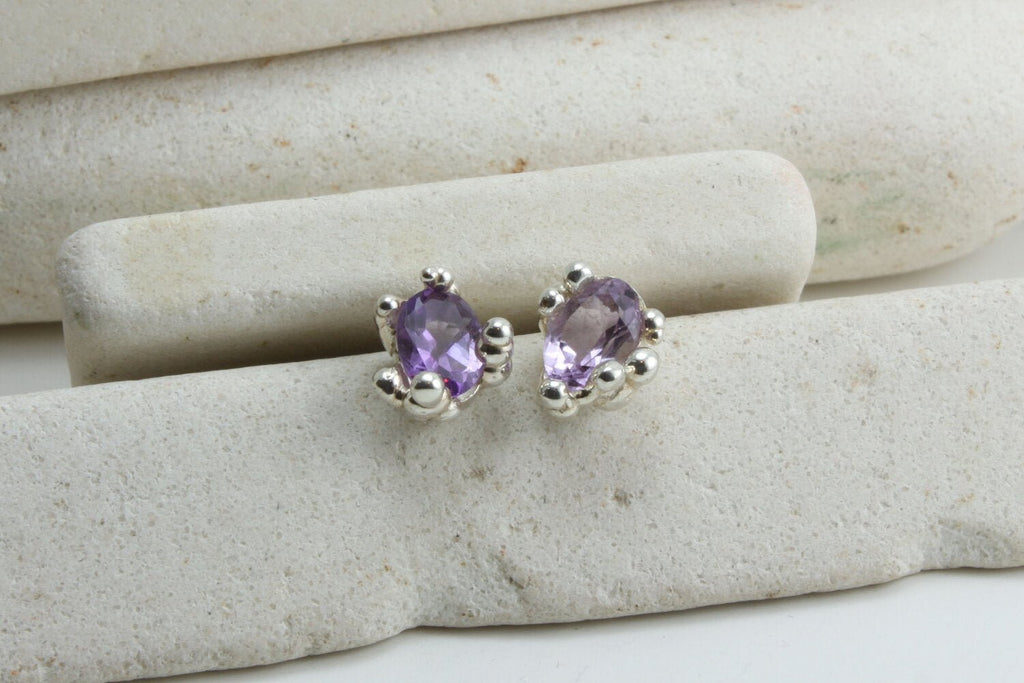 House of Hudson Amethyst Droplet Studs - Victoire BoutiqueHouse of HudsonEarrings Ottawa Boutique Shopping Clothing