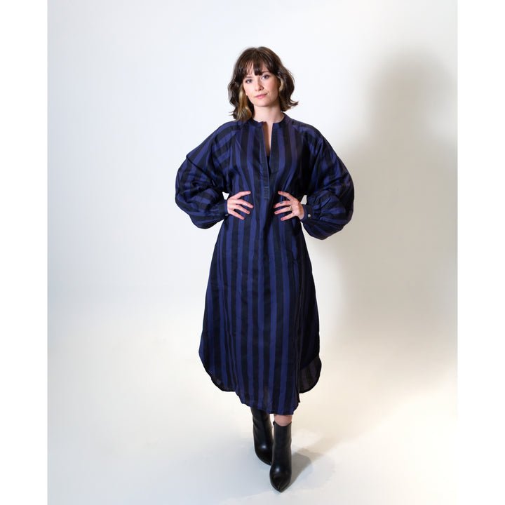 Kate Austin Designs Ruby Dress (Midnight Wide Stripe) - Victoire BoutiqueKate Austin DesignsDresses Ottawa Boutique Shopping Clothing