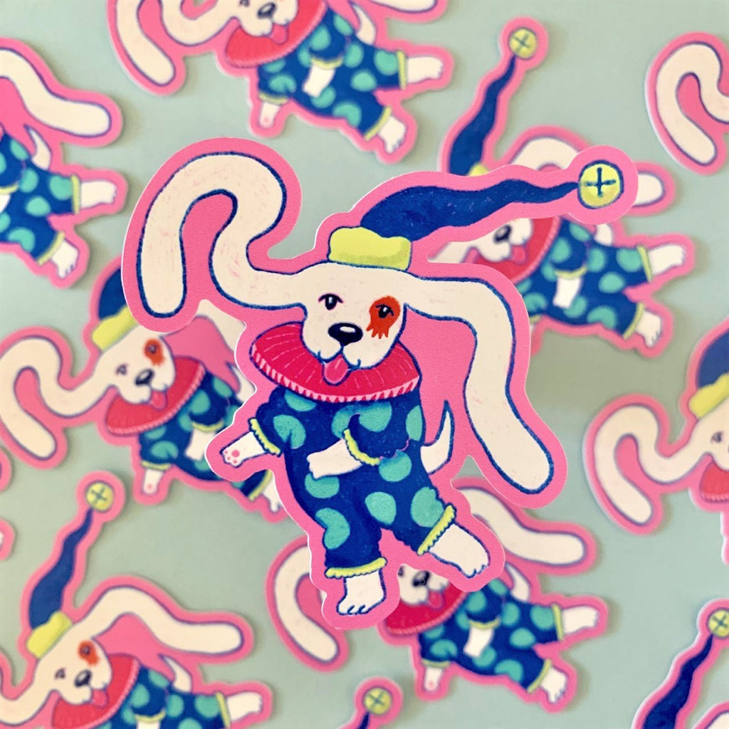 Kitaroo Puppy Clown Sticker - Victoire BoutiqueKitaroo Artstickers Ottawa Boutique Shopping Clothing