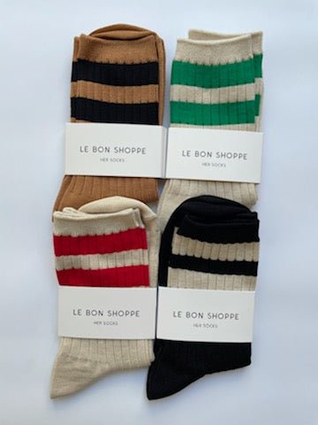 Le Bon Shoppe Her Varsity Socks (Various Colours) - Victoire BoutiqueLe Bon ShoppeFootwear Ottawa Boutique Shopping Clothing