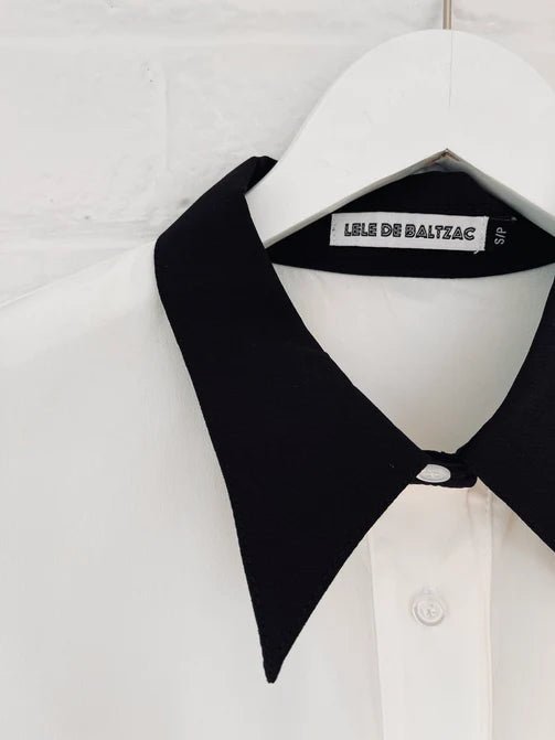 Lele de Baltzac Everyday Zoe Top (White & Black) - Victoire BoutiqueLele de BaltzacTops Ottawa Boutique Shopping Clothing