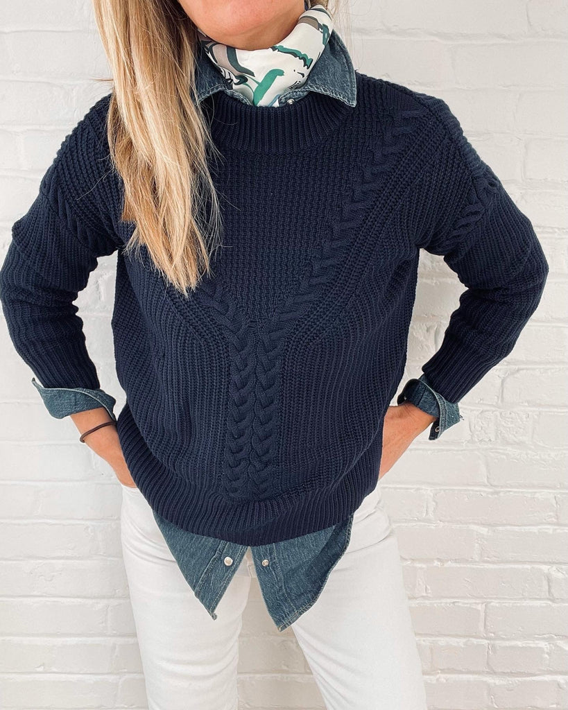Lele de Baltzac Kokino Sweater (Navy) - Victoire BoutiqueLele de BaltzacTops Ottawa Boutique Shopping Clothing