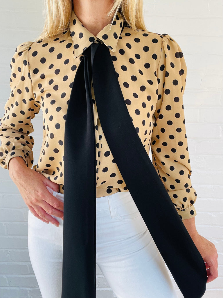 Lele de Baltzac Lavalliere Neck Tie (Black) - Victoire BoutiqueLele de BaltzacTops Ottawa Boutique Shopping Clothing