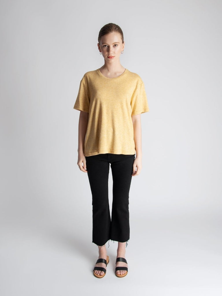 Lepidoptere Agathe T-Shirt (Camel Knit) - Victoire BoutiqueLepidoptereTops Ottawa Boutique Shopping Clothing