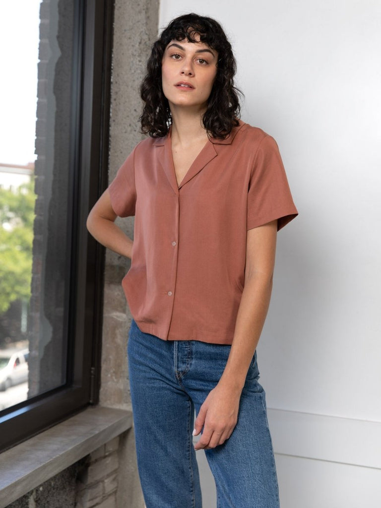 Lepidoptere Bertille Shirt (Terracotta) - Victoire BoutiqueLepidoptereTops Ottawa Boutique Shopping Clothing