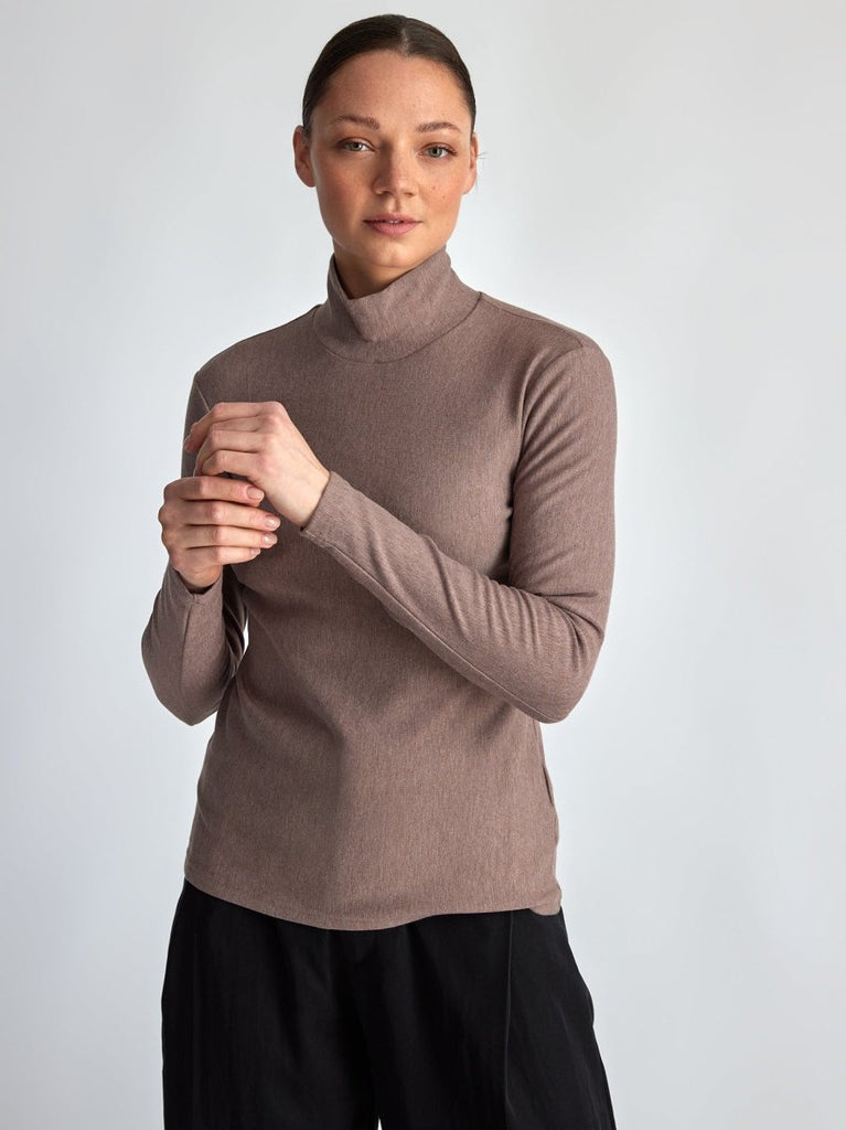 Lepidoptere Cerise Turtleneck (Icy Brown) - Victoire BoutiqueLepidoptereTops Ottawa Boutique Shopping Clothing